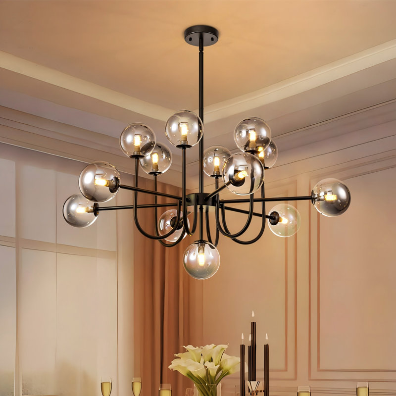 Joss & Main Rael 13 - Light Sputnik Modern Linear Glass Bubble